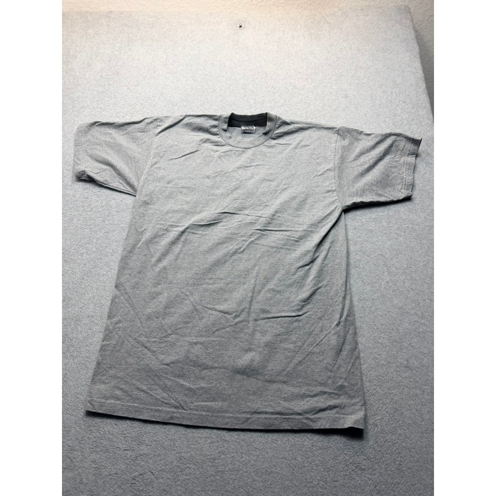 Gildan Heavy Cotton Mens XL Gray Short Sleeve Blank Crewneck T-Shirt Solid Tee